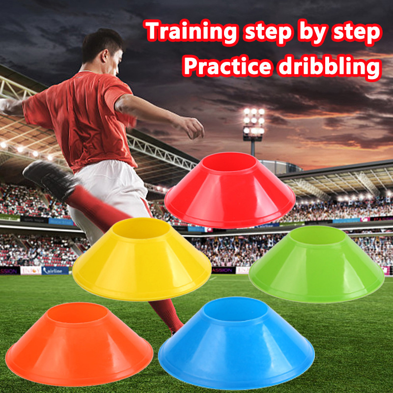 Football Training Cone - 10-teiliges Kegel-Set, Fußball-Trainingsausrüstung für Kinder, Profi-Disc-Kegel,