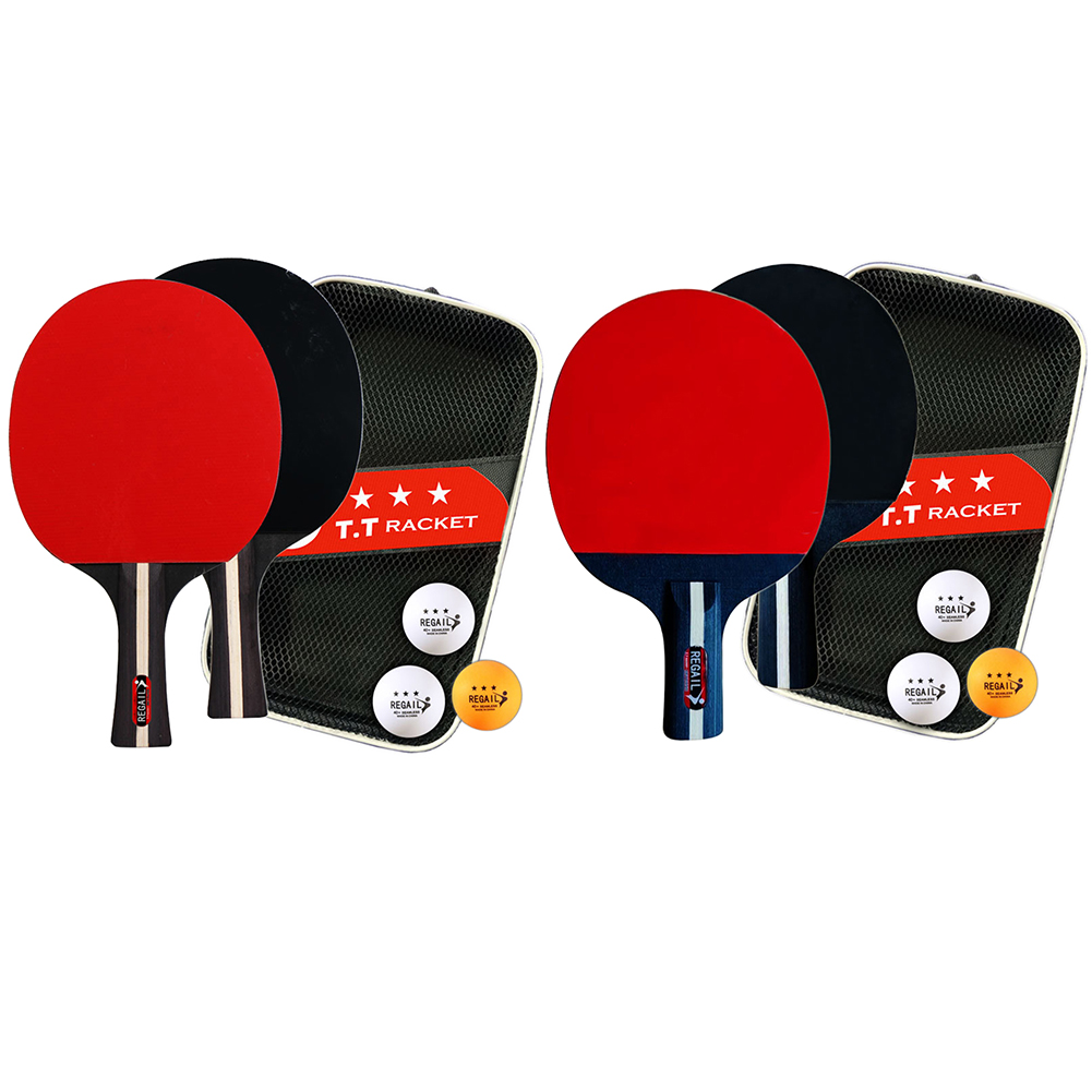 Ping Pong Ball Set - Tischtennisschläger-Set mit 2 Schlägern & 3