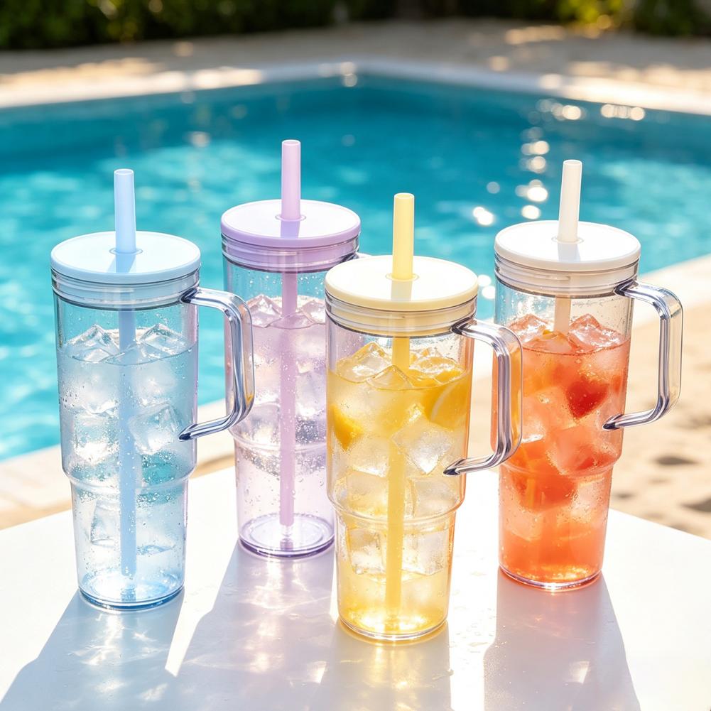 Sports Equipment In School - Wasserflasche mit Strohhalm und Deckel, 40oz