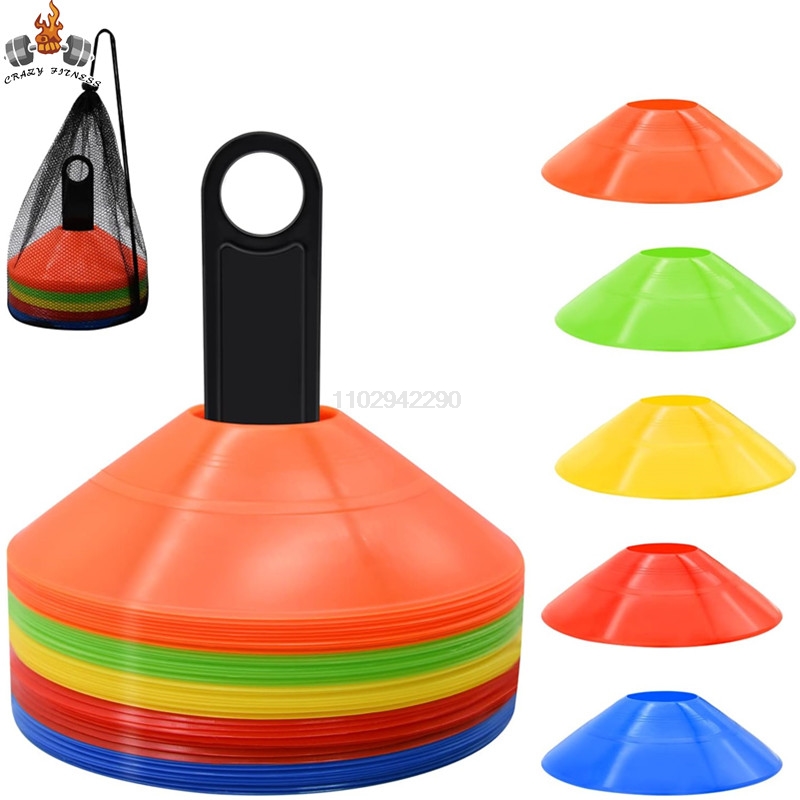 Football Training Cone - 10/50 Stück Scheibenkegel Trainingskegel Agility Fußballkegel
