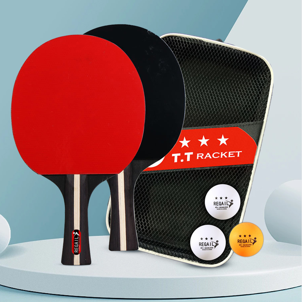 Ping Pong Ball Set - Tischtennisschläger-Set mit 2 Schlägern & 3