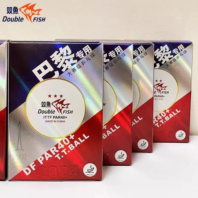 Ping Pong Ball Set - Original Double Fish DF PAR40+ Ping-Pong-Bälle,
