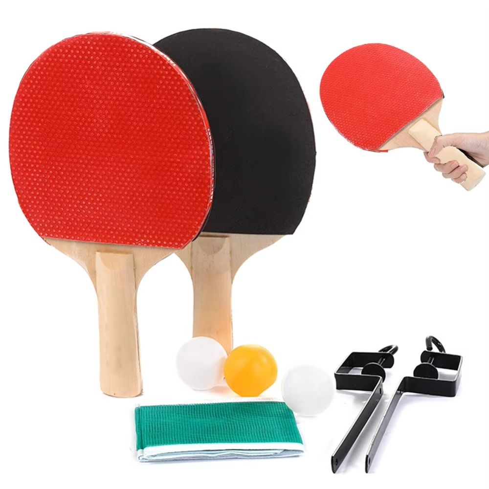 Ping Pong Ball Set - Tischtennis-Set mit 3 Bällen, Netz und