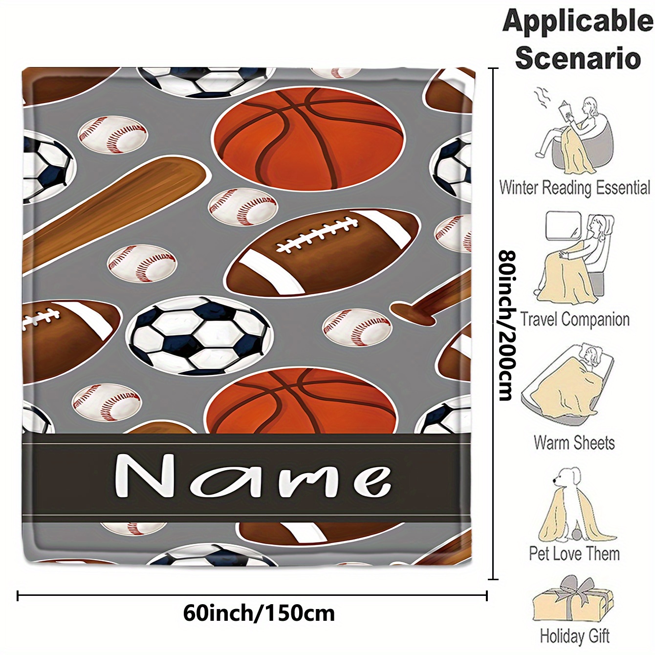 1, individuelle Namensdecke, S – Sports Equipment And Names Bewertung und Preis