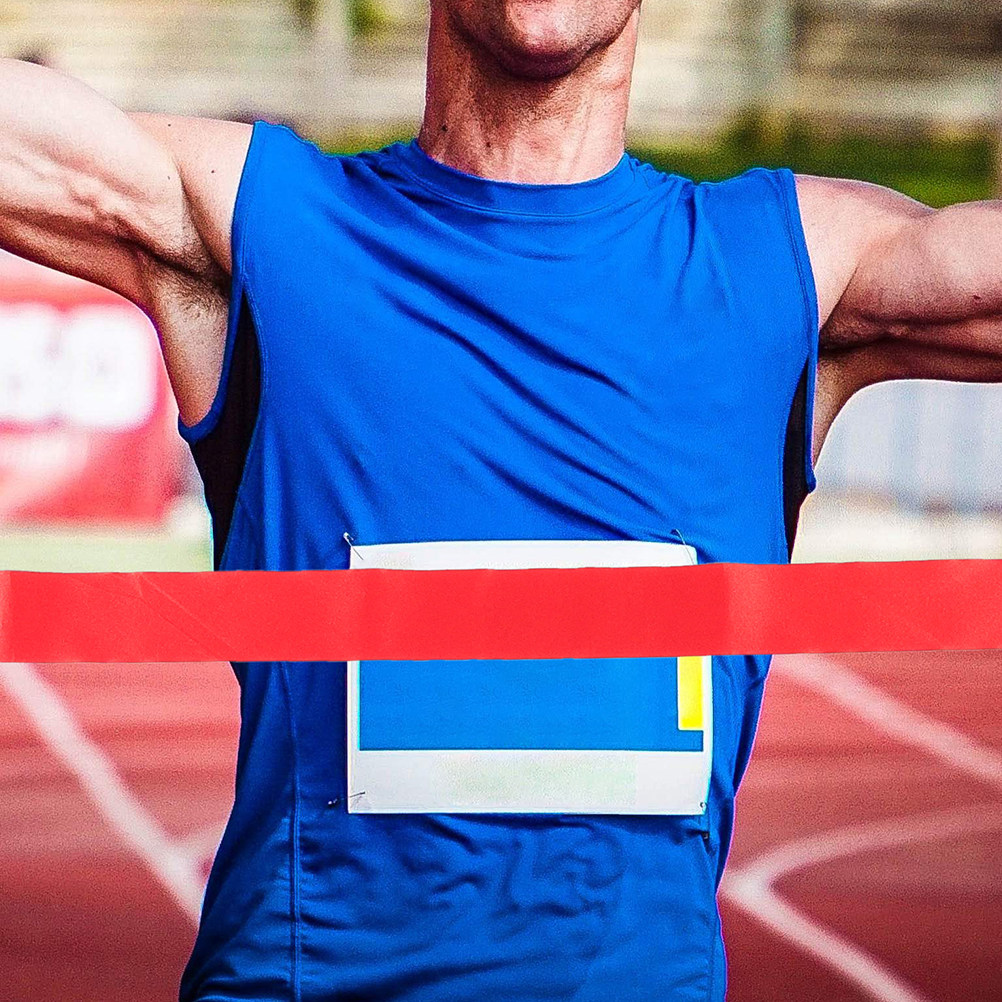 Rotes, doppelseitiges Rennband – Sports Equipment In School Bewertung und Preis