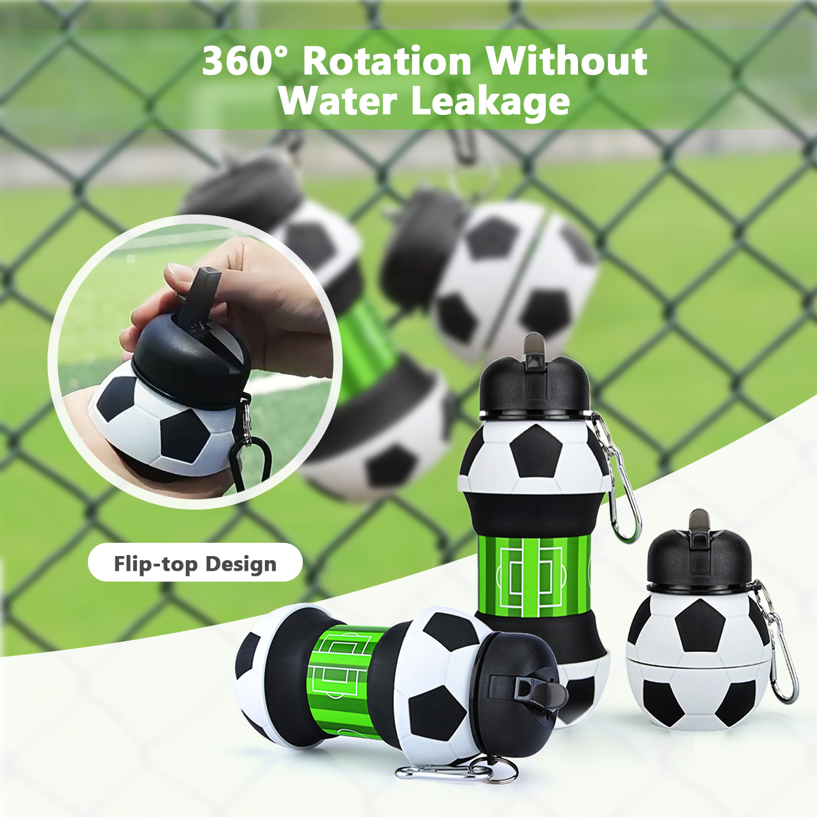 550 ml faltbare Fußball-Wasser – Sports Equipment For Boys Bewertung und Preis